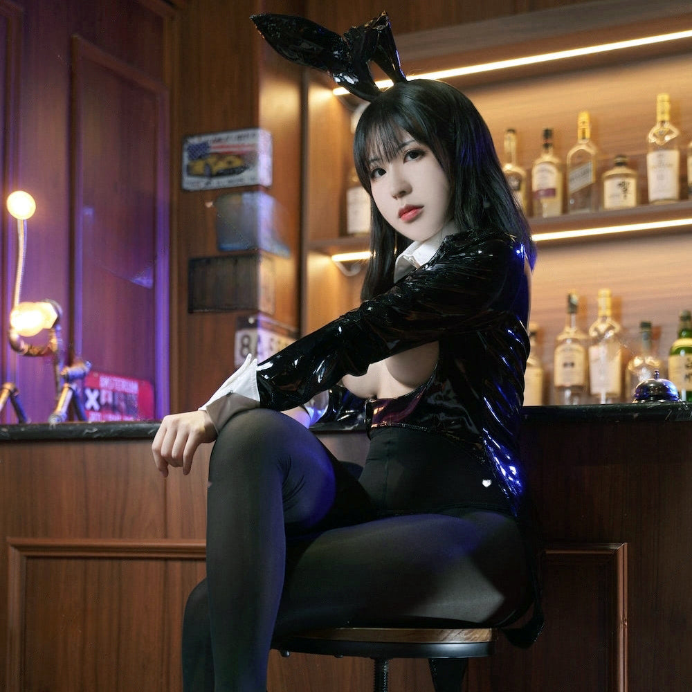 Black / M Bunny Butler Leather Tuxedo Set - skyjackerz