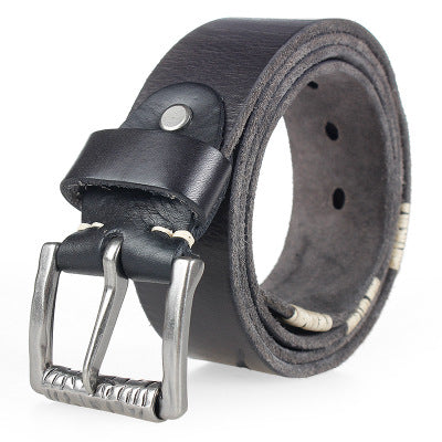 Khaki / 105 Men's Designer Retro Genuine Leather Belt - skyjackerz