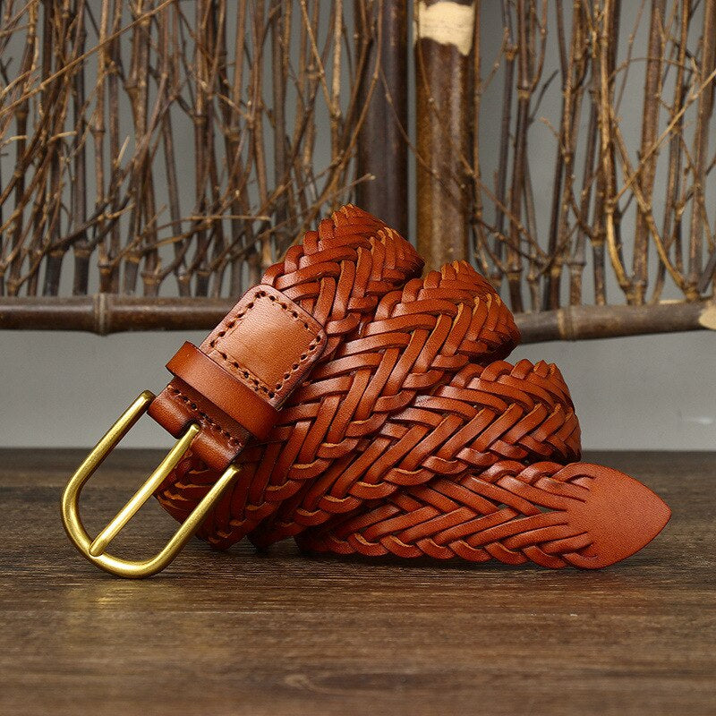 Designer Wowen Leather Belt For Men - skyjackerz