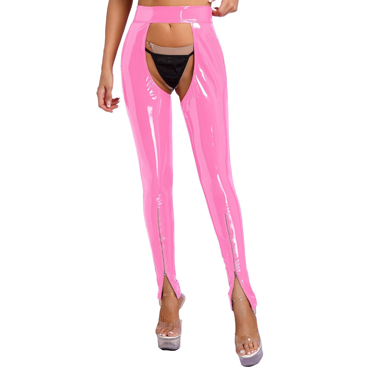 Women's Cutout Leather Pants - skyjackerz