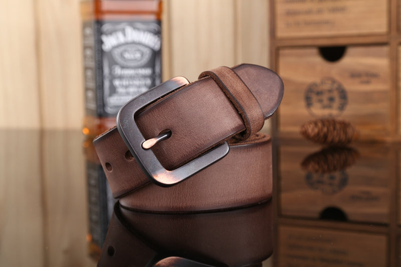 Men's Full Grain Genuine Leather Belt - skyjackerz