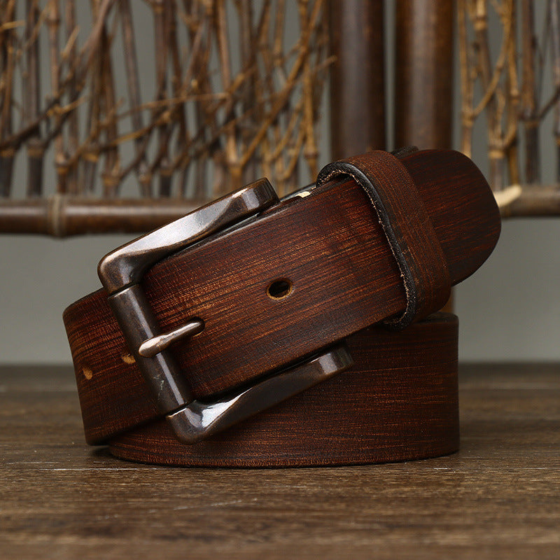 Black / 100 cm Men's Dress Belt - Business Style Pin Buckle - skyjackerz