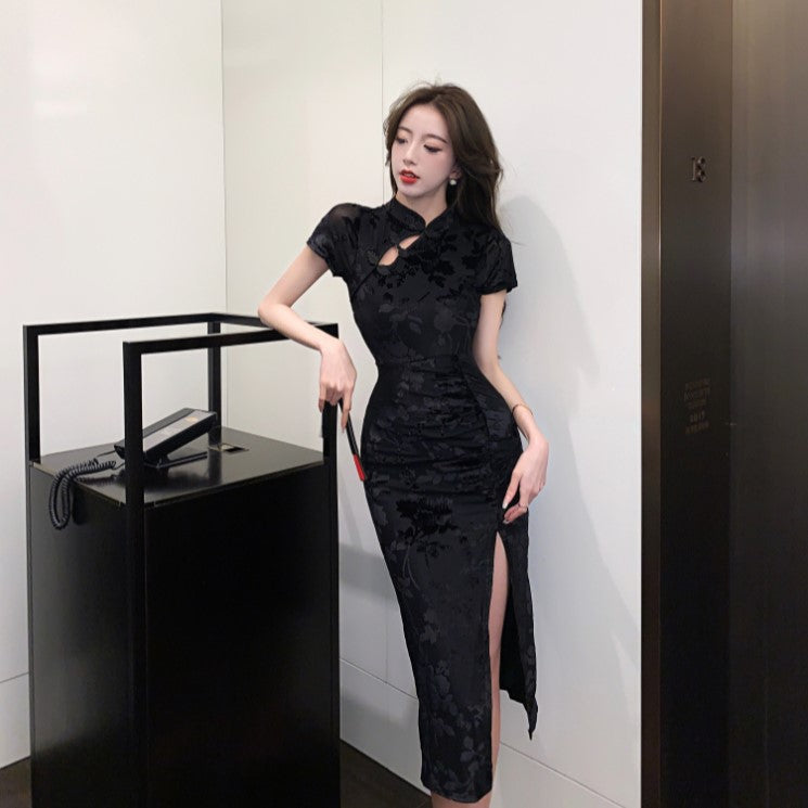 Women Sexy Spaghetti Strap Cheongsam - skyjackerz