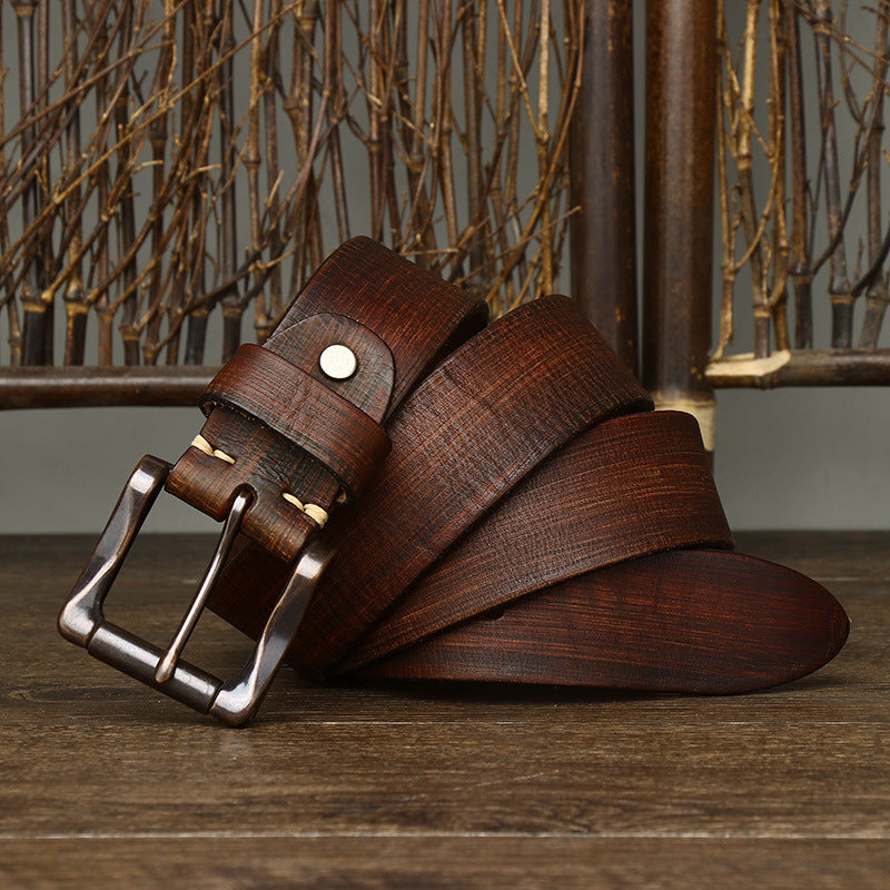 Black / 100 cm Men's Dress Belt - Business Style Pin Buckle - skyjackerz