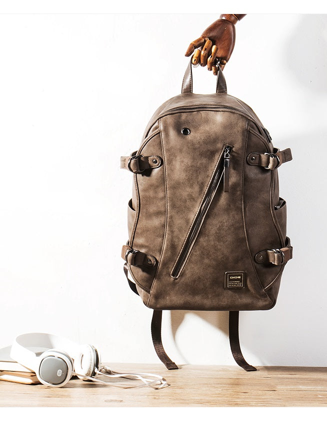 Men's Leather Waterproof Laptop Backpack - skyjackerz
