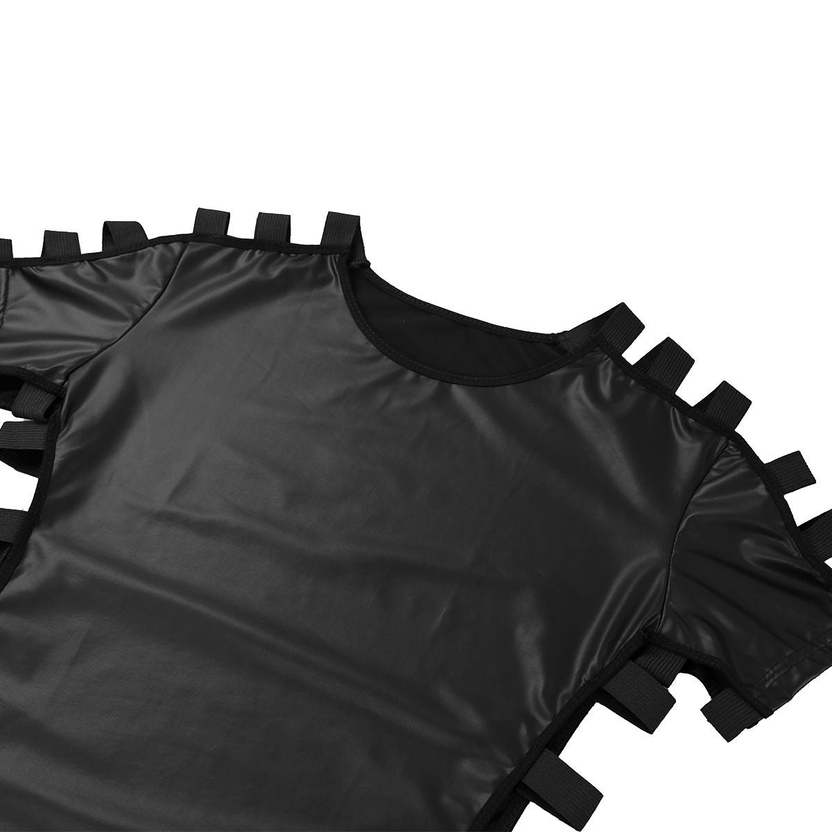 Men's Leather Sexy Cut Out Top - skyjackerz