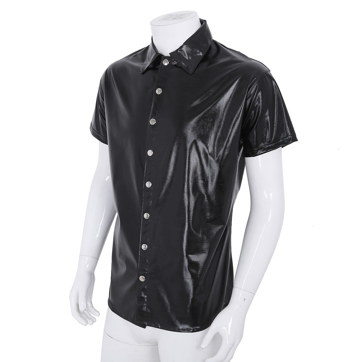 Men's Leather Metallic Club Top - skyjackerz
