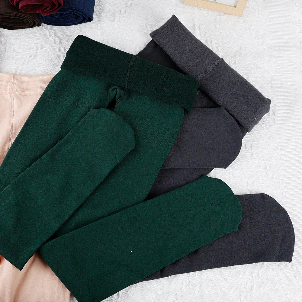 Dark Grey / One-Size Women's Velvet Winter Pantyhose - skyjackerz