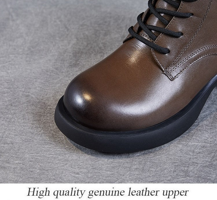 Women's Calfskin Warm Short Boots - skyjackerz