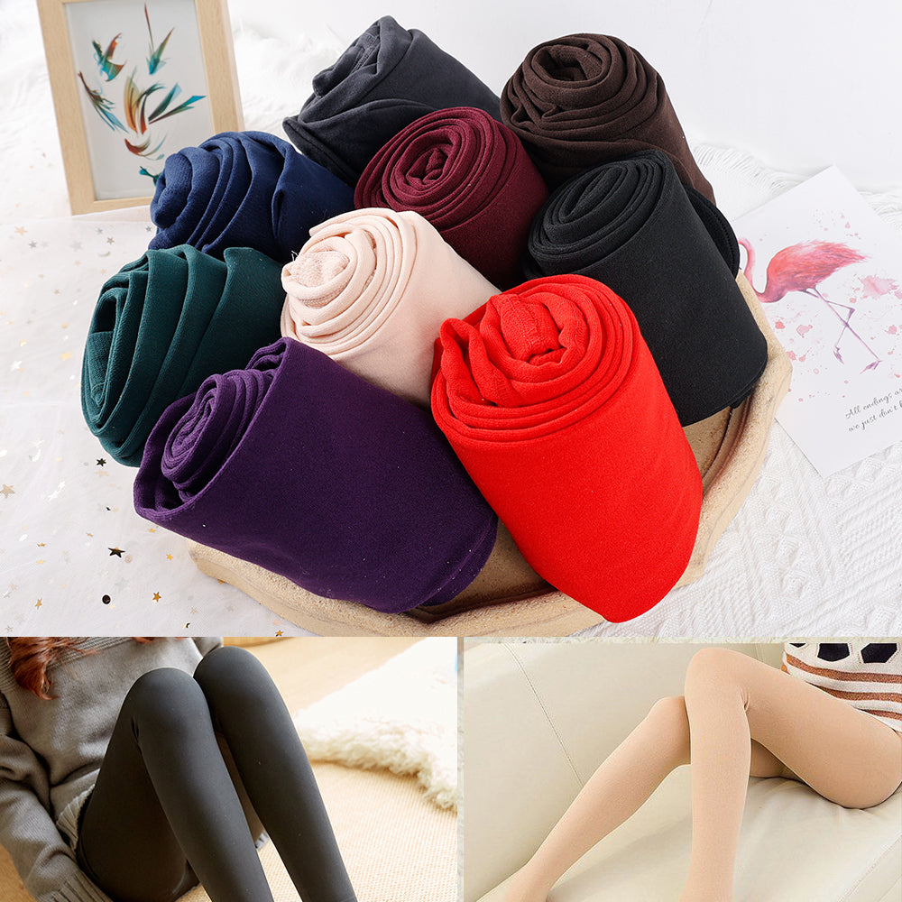 Dark Grey / One-Size Women's Velvet Winter Pantyhose - skyjackerz