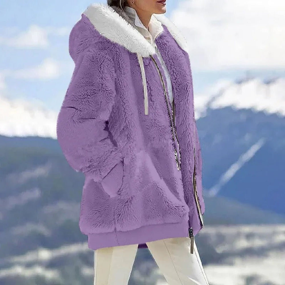 Purple / S Winter Fashion Cashmere Fleece Jacket - skyjackerz