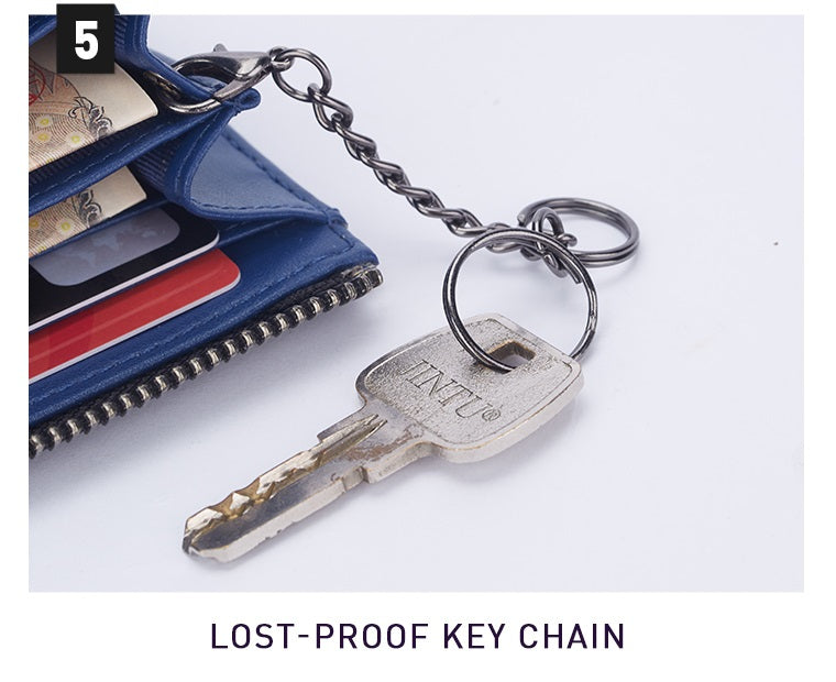Men's Chain Zipper RFID Blocking Wallet - skyjackerz