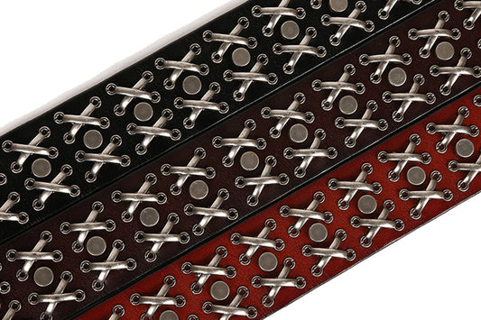 Designer Rivet Punk Leather Belt For Men - skyjackerz