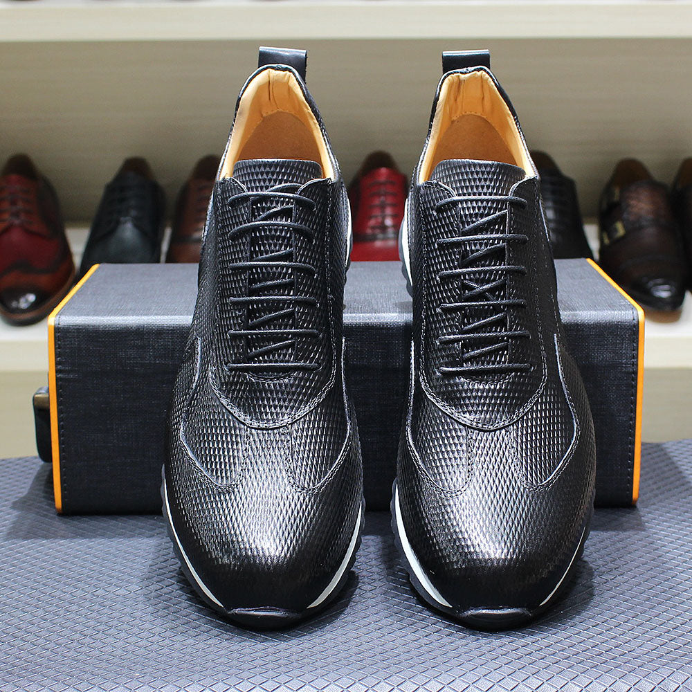 Handcrafted Genuine Leather Oxford Sneakers - skyjackerz
