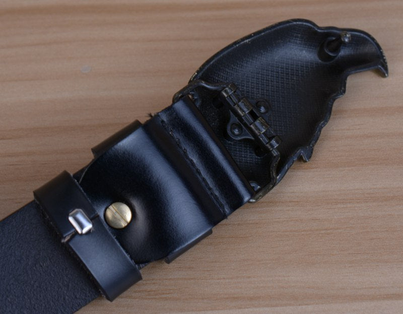Style 1 - Black / 100 cm Designer Vintage Leather Belt for Men - Eagle Design - skyjackerz
