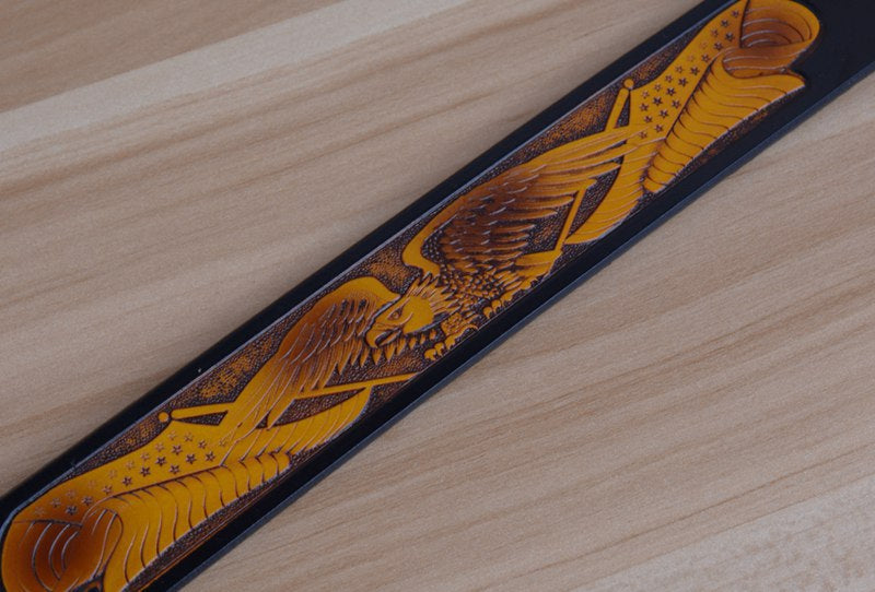 Style 1 - Black / 100 cm Designer Vintage Leather Belt for Men - Eagle Design - skyjackerz
