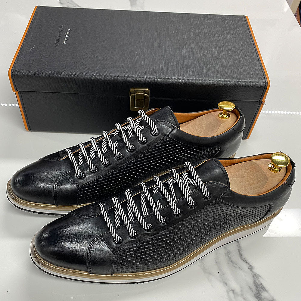 Men's Premium Leather Business Sneakers - skyjackerz
