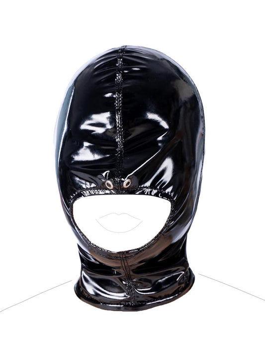 Black / Male Leather Head Costume - skyjackerz