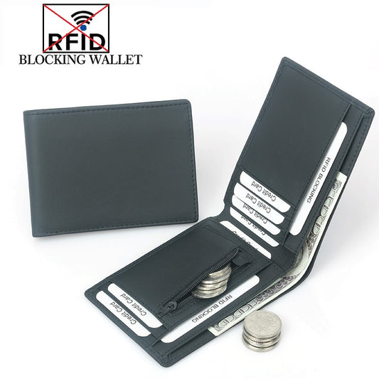 Men's Business RFID Blocking Leather Wallet - skyjackerz