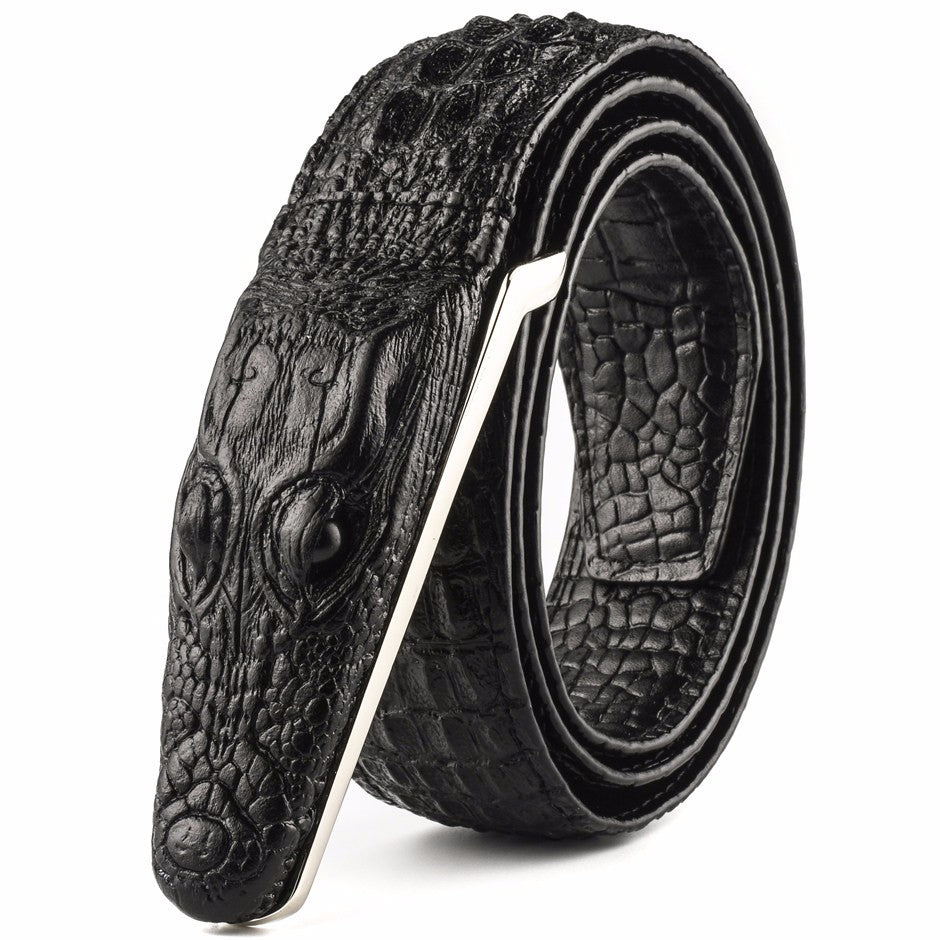 Men's Stylish Crocodile Leather Belt - skyjackerz