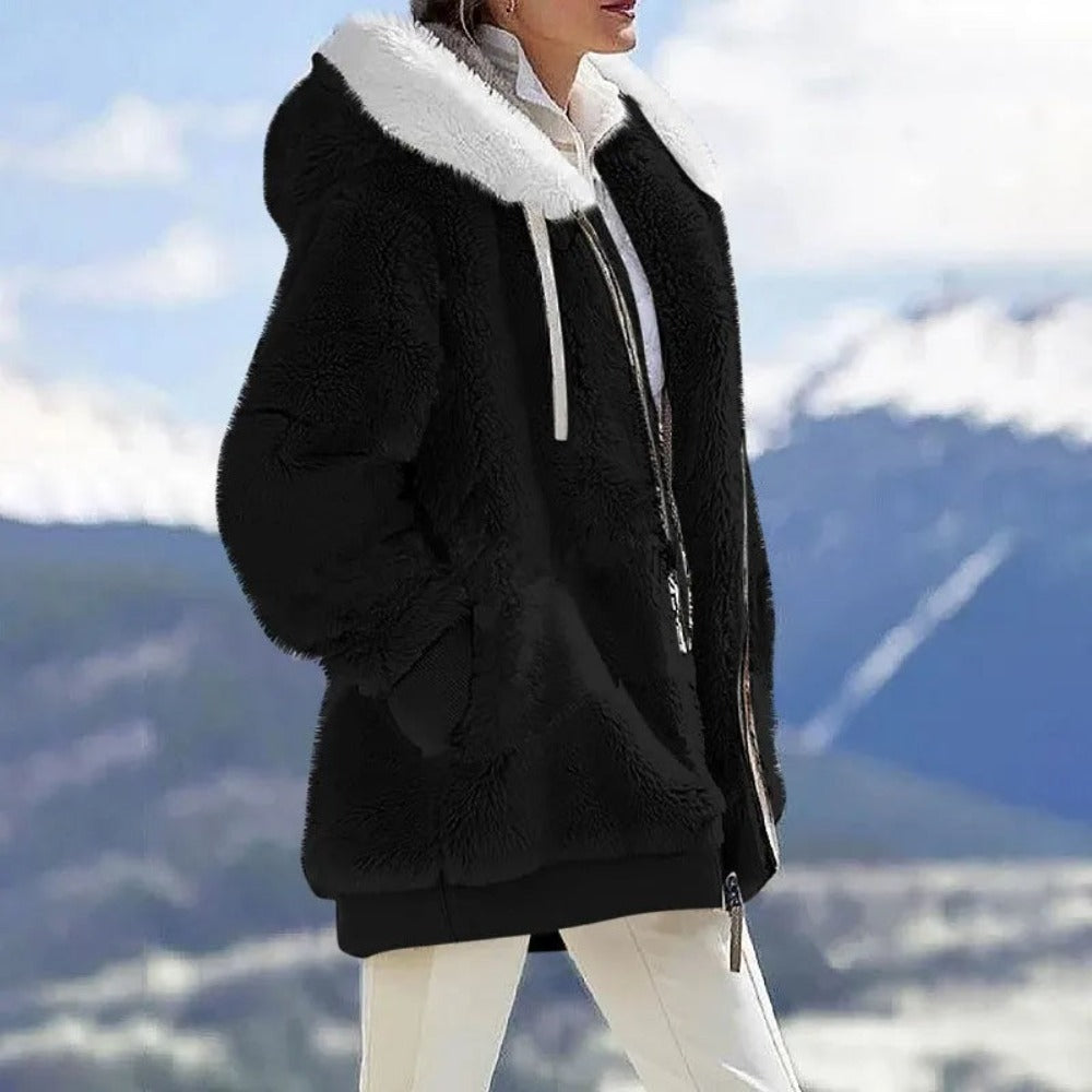 Black / S Winter Fashion Cashmere Fleece Jacket - skyjackerz