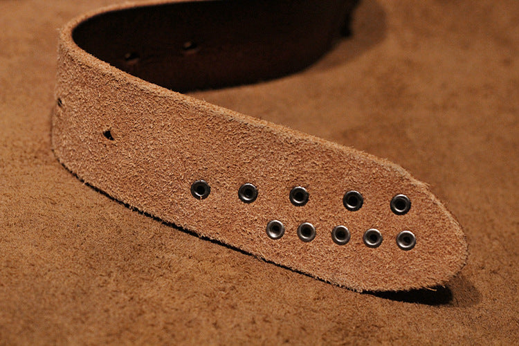 Brown / 105 cm Punk Style Men's Pin Buckle Leather Belt - skyjackerz