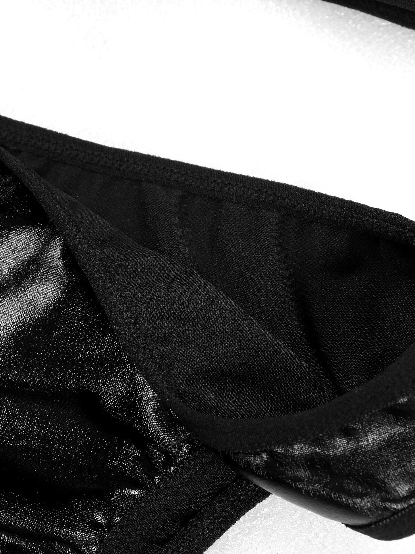 Leather Black Bikini Set - skyjackerz