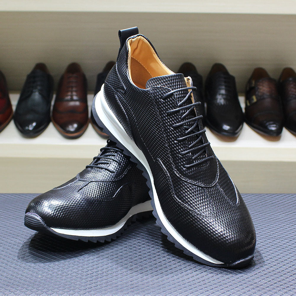 Handcrafted Genuine Leather Oxford Sneakers - skyjackerz