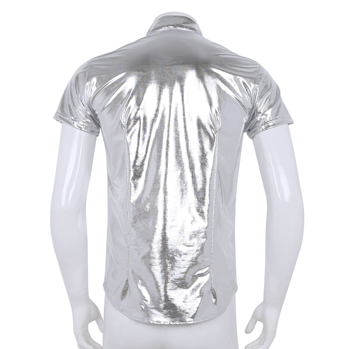 Men's Leather Metallic Club Top - skyjackerz
