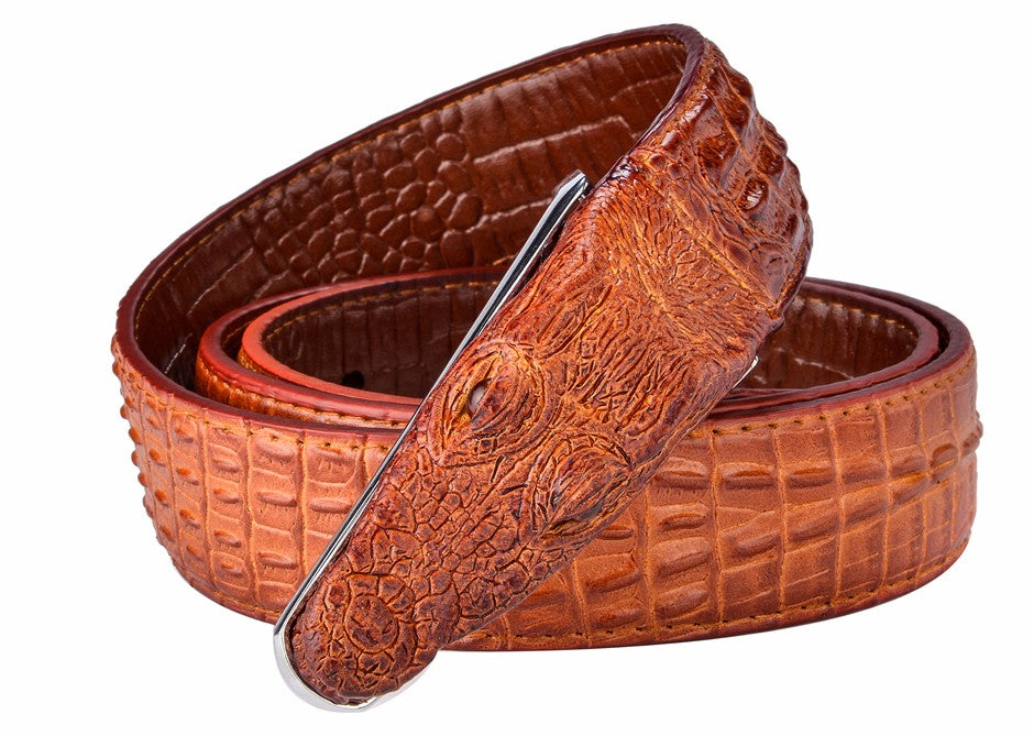 Men's Stylish Crocodile Leather Belt - skyjackerz