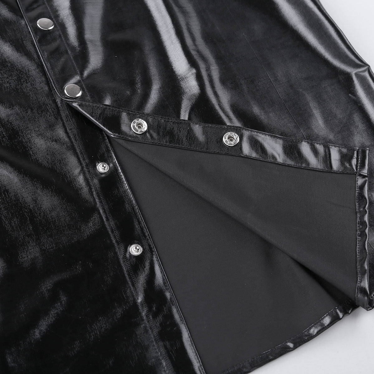 Men's Leather Metallic Club Top - skyjackerz