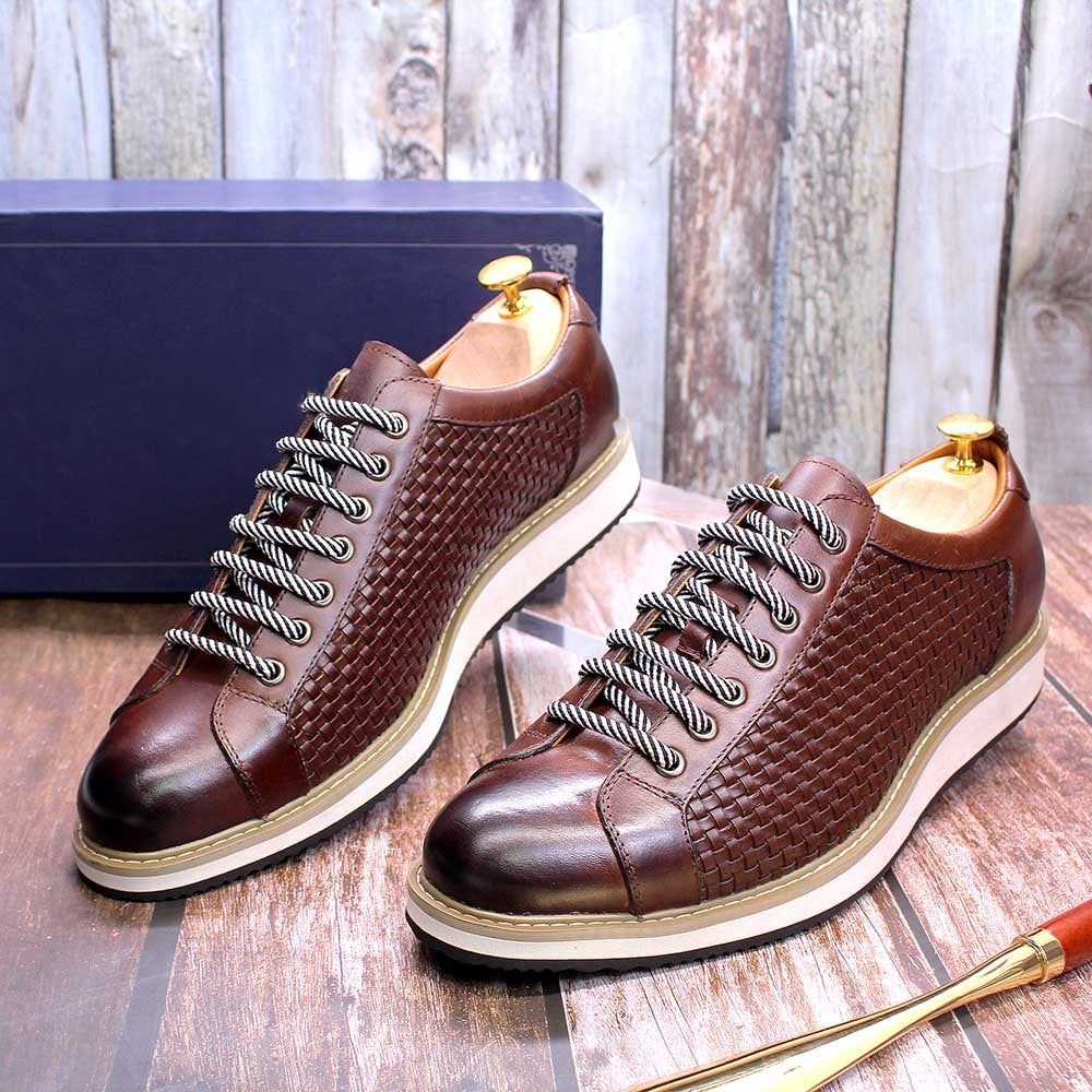Men's Premium Leather Business Sneakers - skyjackerz