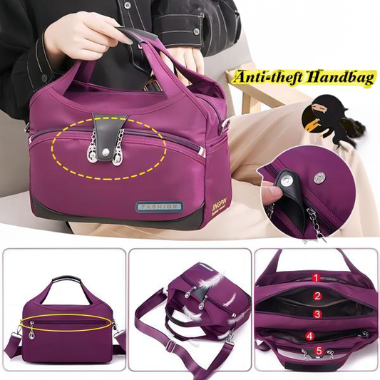 Red Wine Women's Leather Crossbody Purse - Do-It-All Handbag - skyjackerz