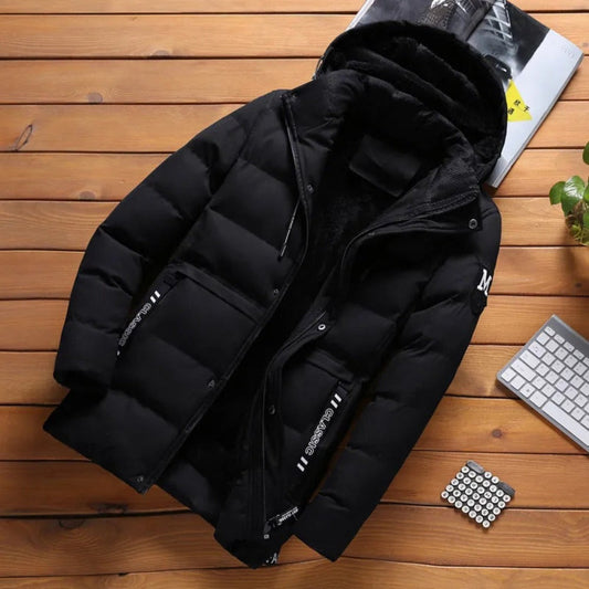 Charcoal Black / M Classic Windbreaker Hooded Bomber Jacket - skyjackerz