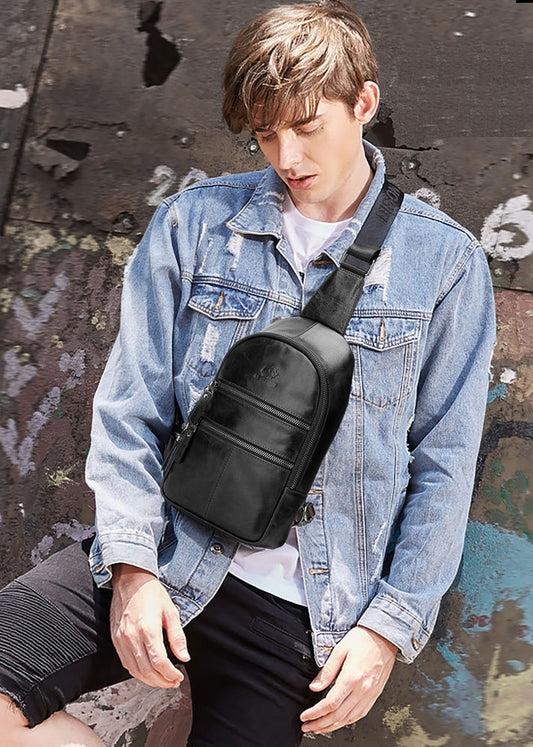 Men's Leather Multifunctional Shoulder Bag - skyjackerz