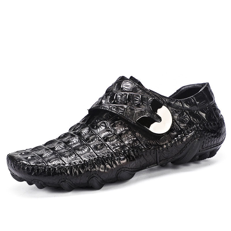 Men's Leather Crocodile Casual Shoes - skyjackerz