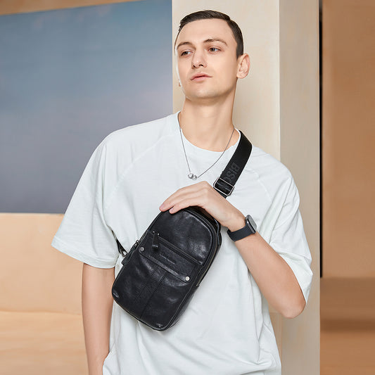 Men's Leather Designer Crossbody Bag - skyjackerz