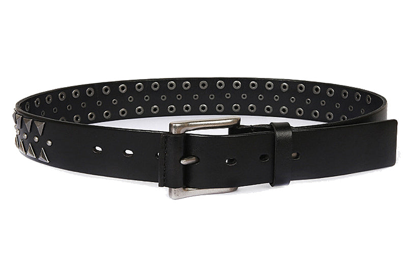Black / 105 cm Men's Rivet Ceinture Homme Leather Belt - skyjackerz
