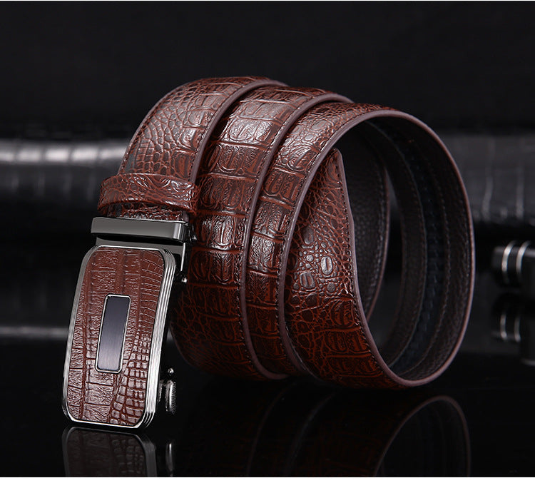 Men's Designer Automatic Leather Belt - skyjackerz