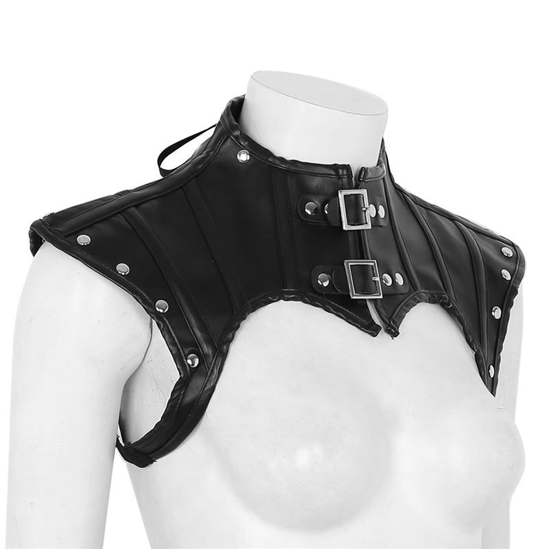 Women Leather Goth Chest Harness - skyjackerz