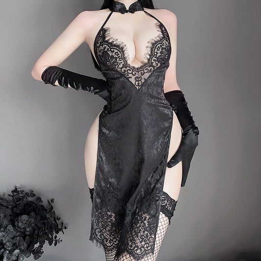 Chinese Open-Back Sensual Dress - skyjackerz