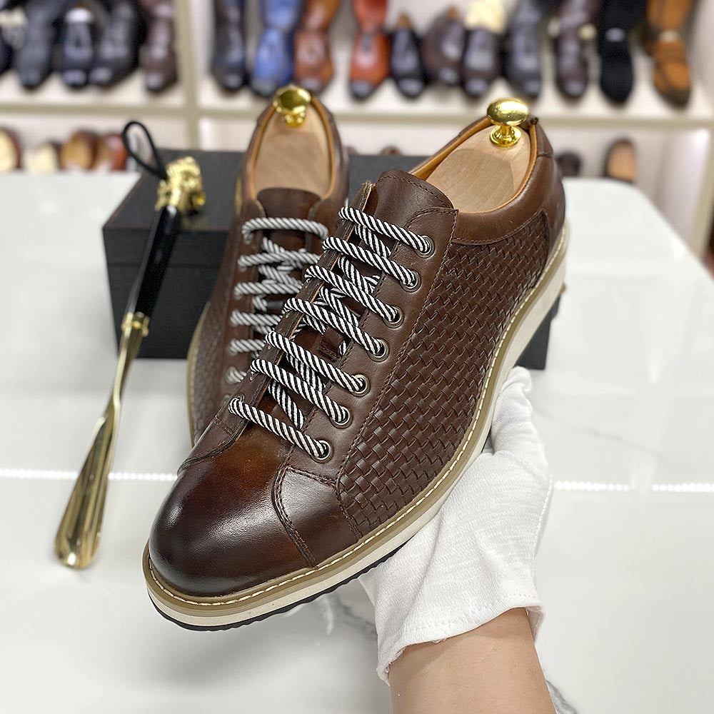 Men's Premium Leather Business Sneakers - skyjackerz