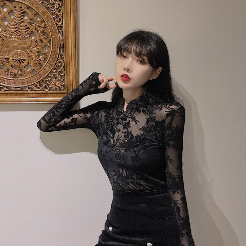 Women Slim Fit See Through Shirt - skyjackerz
