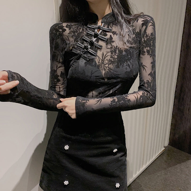 Women Slim Fit See Through Shirt - skyjackerz