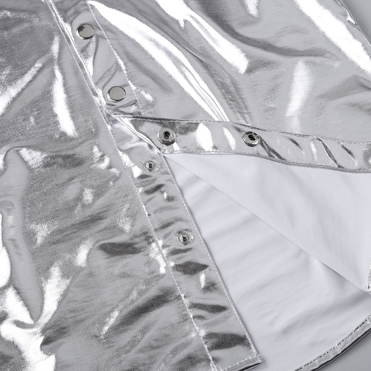 Men's Leather Metallic Club Top - skyjackerz