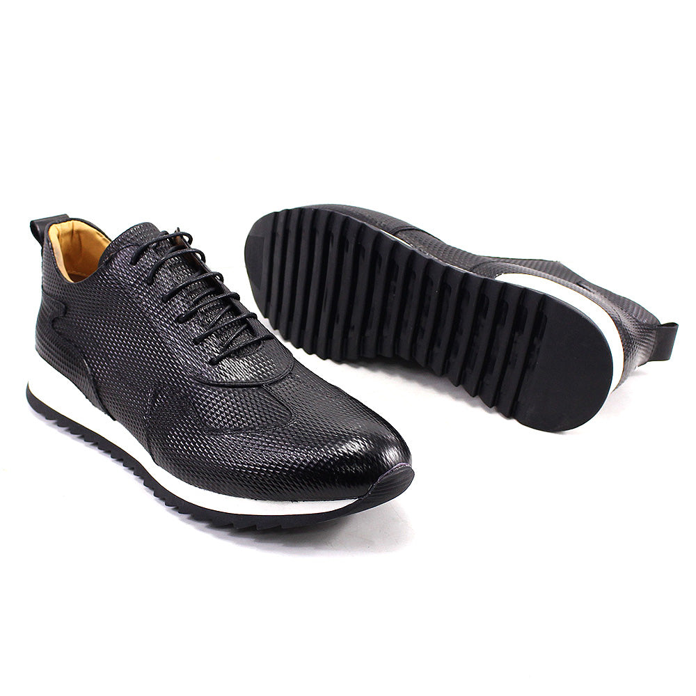 Handcrafted Genuine Leather Oxford Sneakers - skyjackerz