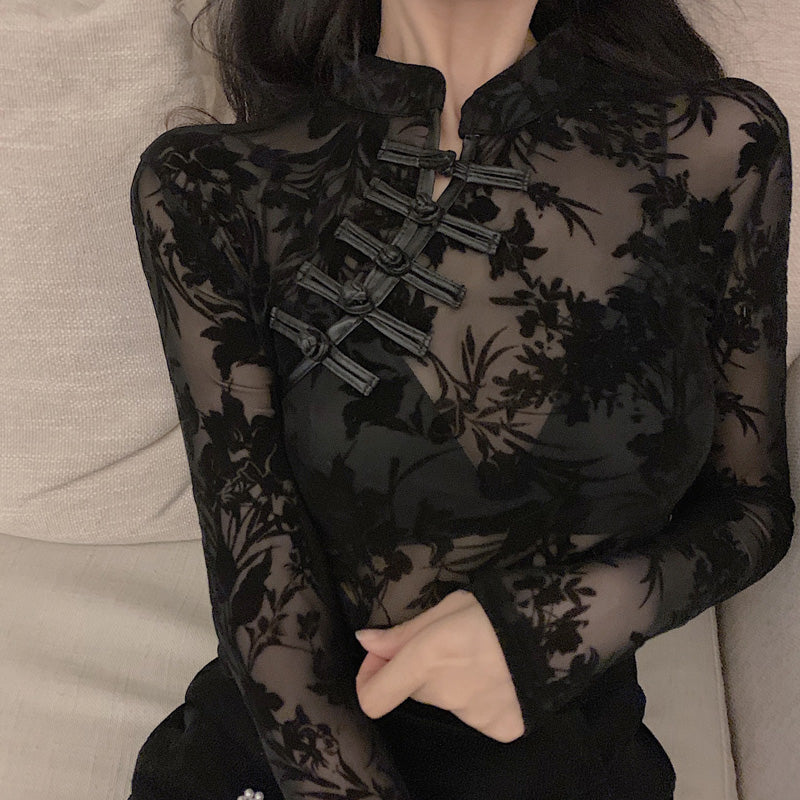Women Slim Fit See Through Shirt - skyjackerz