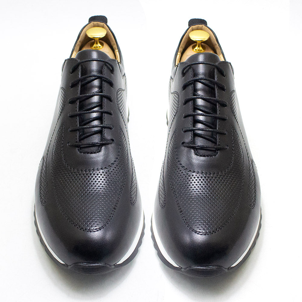 Men's Leather Lace-Up Sneakers - skyjackerz