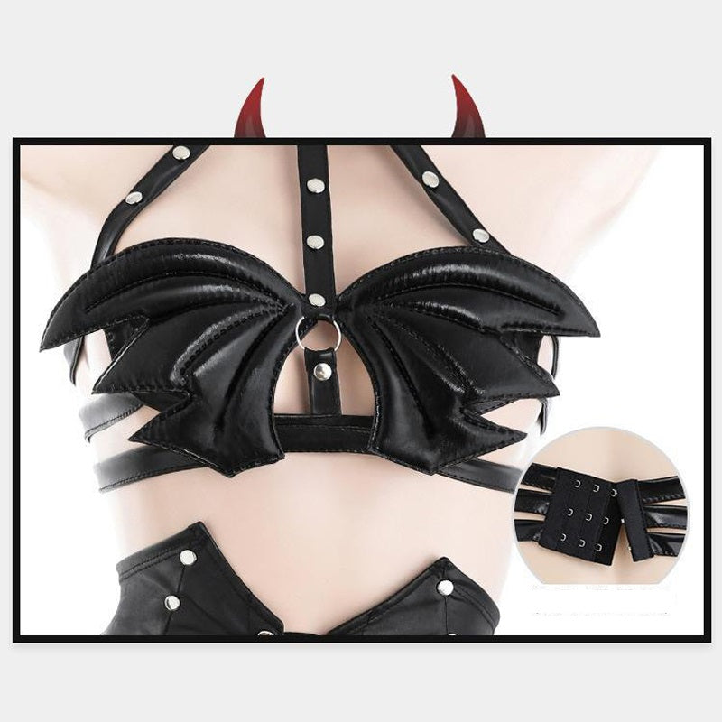 Black / One Size Women's Dark Night Demon Outfit - skyjackerz
