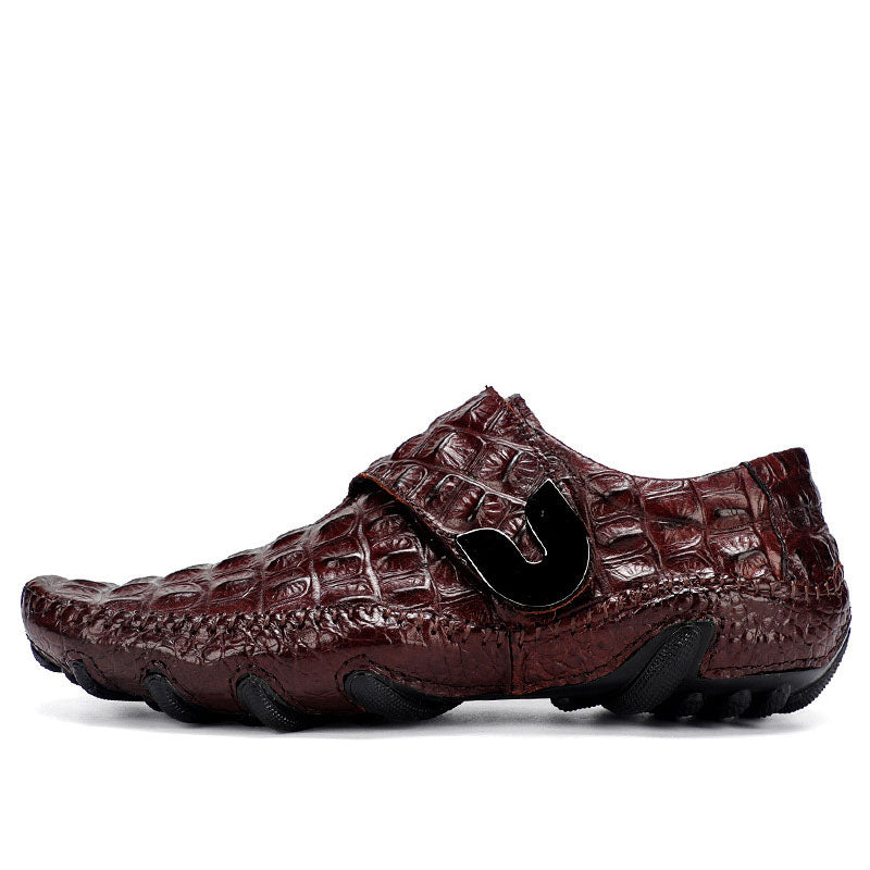 Men's Leather Crocodile Casual Shoes - skyjackerz